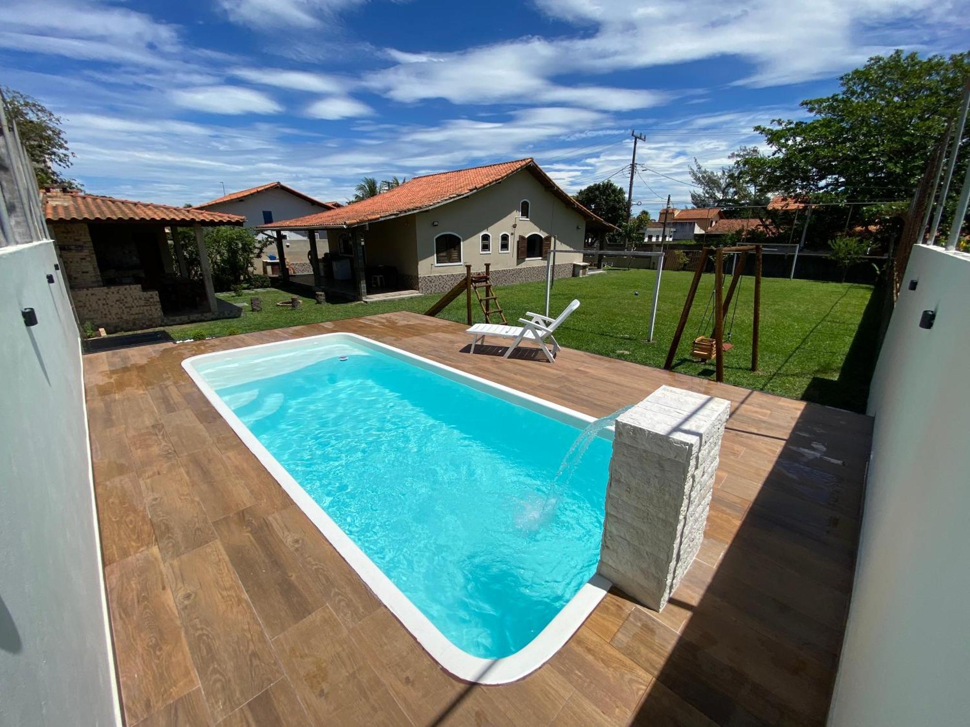 Casa Bem Espacosa Com Piscina, Campo De Futebol E Area Gourmet A Um Quarteirao Da Lagoa De Praia Seca 아라루아마 외부 사진